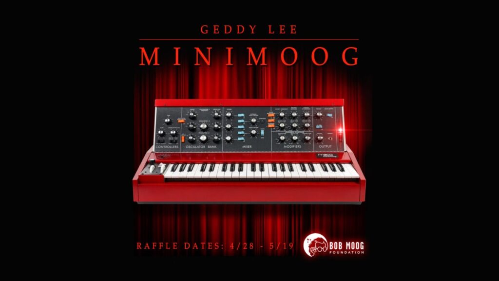 Bob Moog Foundation launches Geddy Lee Minimoog Model D fundraising raffle