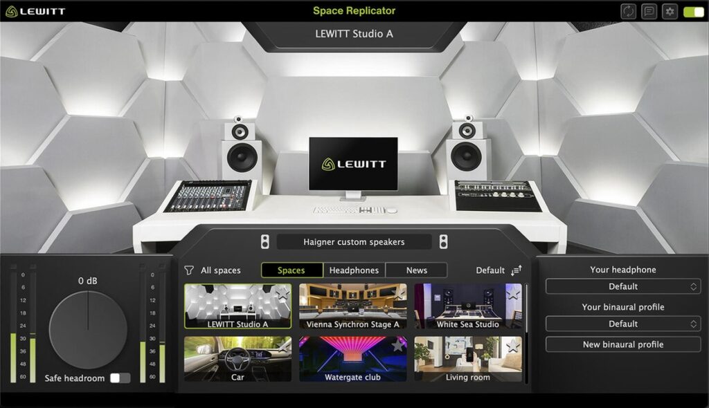 LEWITT launches Space Replicator virtual acoustic spaces for mixing, editing & mastering