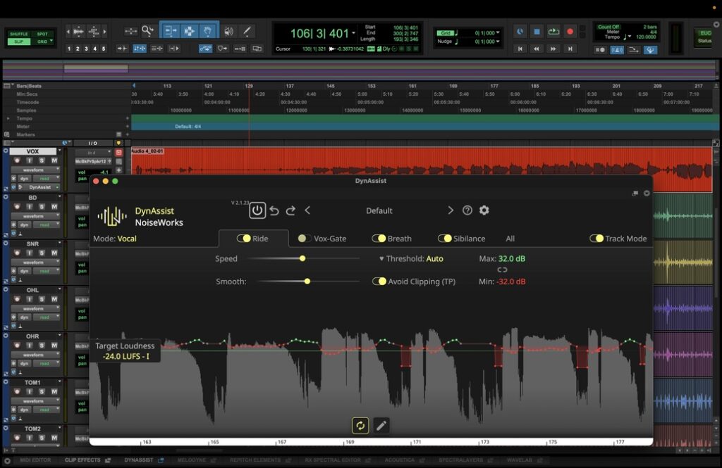 NoiseWorks Audio announces ARA integration for DynAssist in Pro Tools