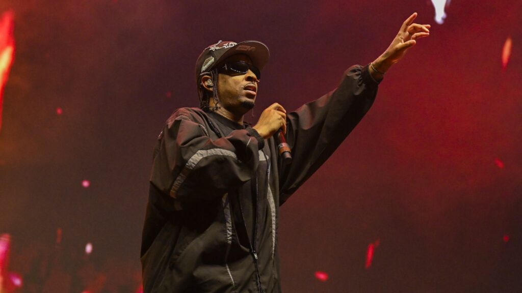 RALEIGH, NORTH CAROLINA - APRIL 05: 21 Savage performs during the 2025 Dreamville Music Festival at Dorothea Dix Park on April 05, 2025 in Raleigh, North Carolina.