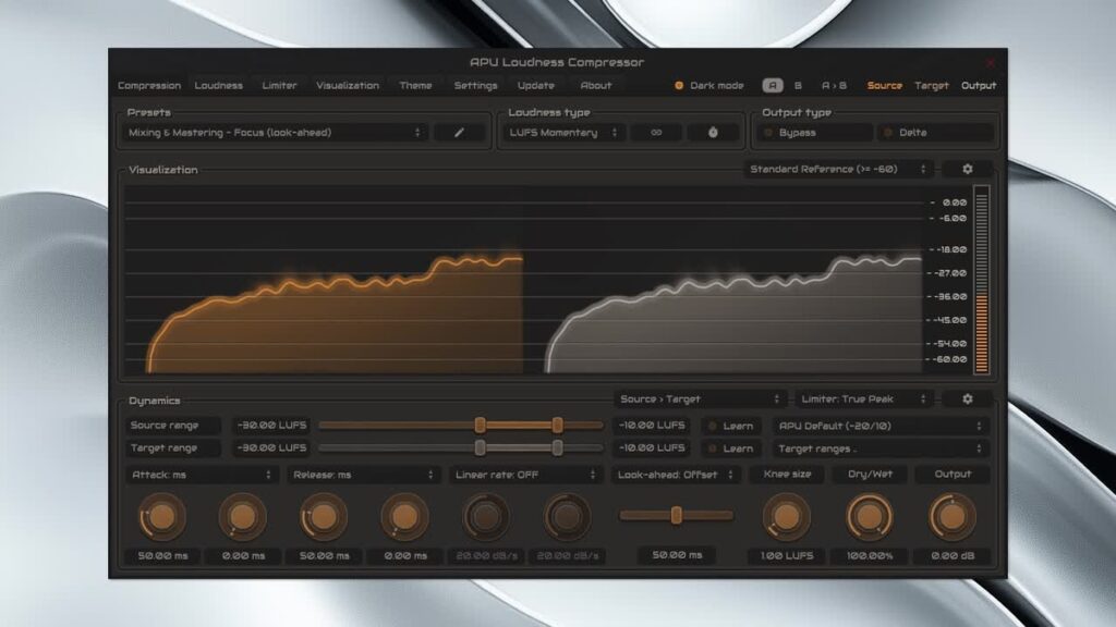 APU Software updates loudness series plugins to v3.6.6