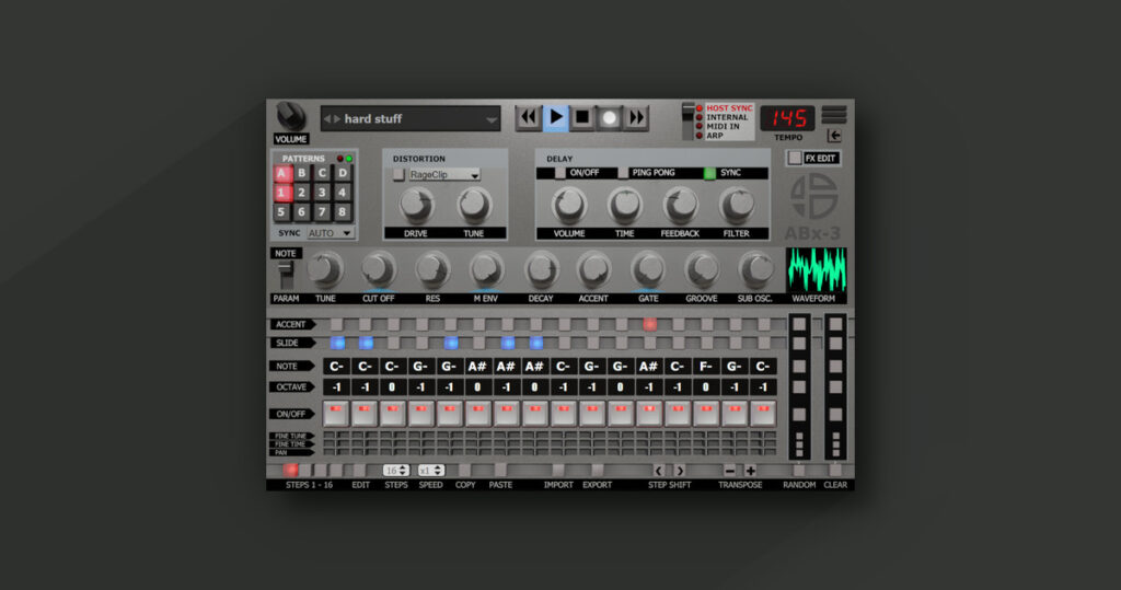 Abx3 bassline synthesizer by Audio Blast on sale for $29 USD