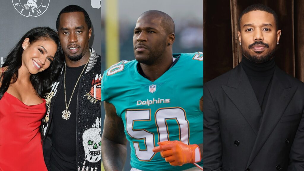 Cassie, Diddy, Andre Branch and Michael B. Jordan