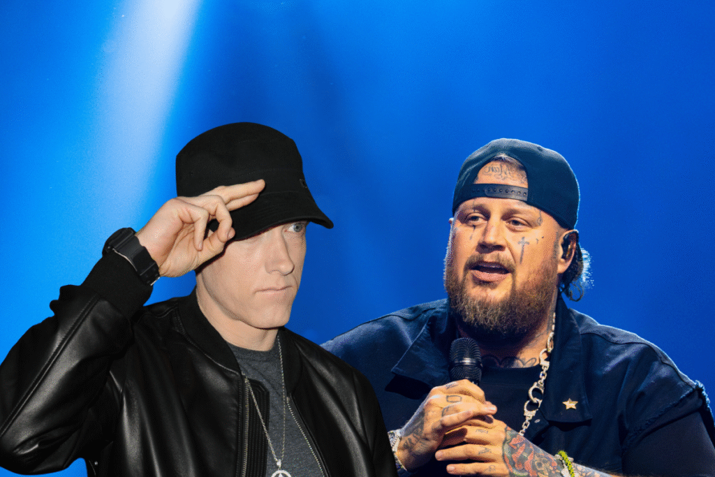 Eminem Stuns Detroit Crowd With Surprise Jelly Roll Duet Eminem Stuns Detroit Crowd With Surprise Jelly Roll Duet