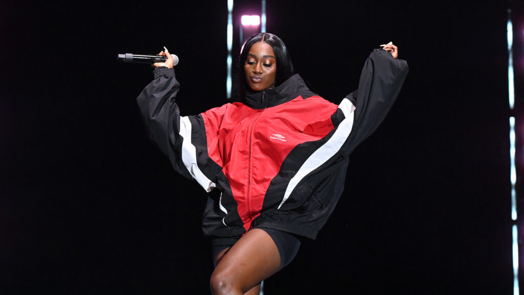 Rapper Flo Milli performs onstage during the Day 1 of 2024 Revolt World at Pangaea Studios on September 20, 2024 in Atlanta, Georgia