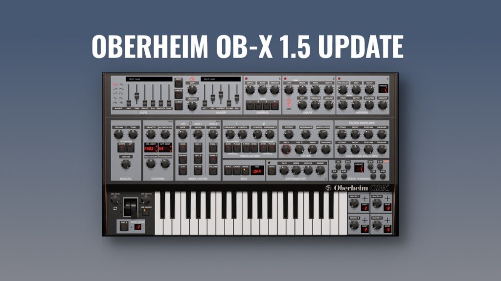 GForce updates Oberheim OB-X software synthesizer to v1.5
