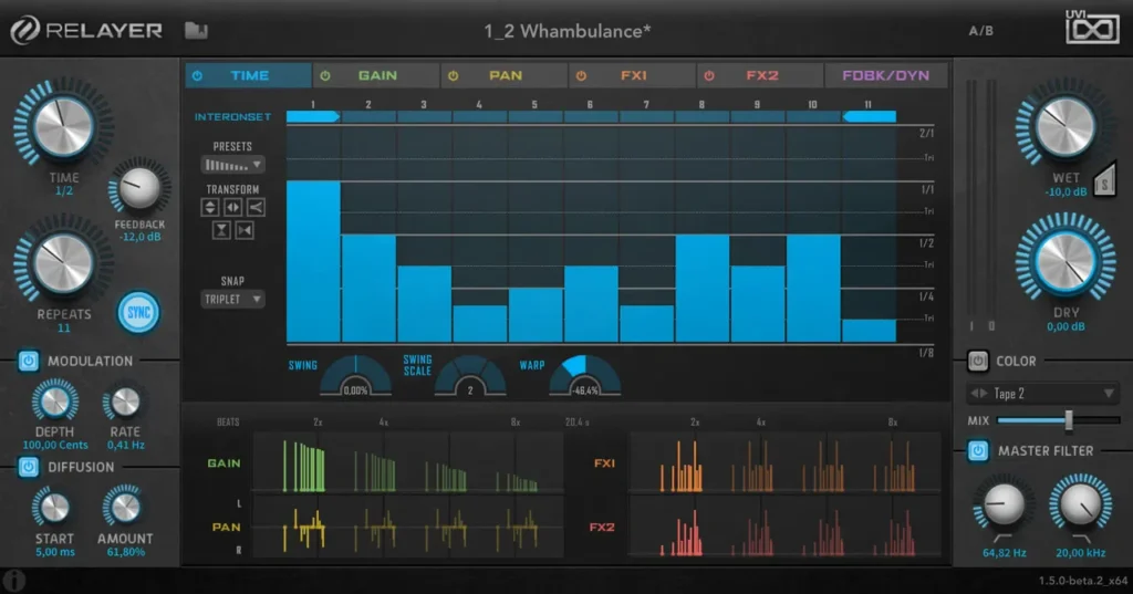 Get UVI’s multi-tap delay plugin Relayer for 71% OFF