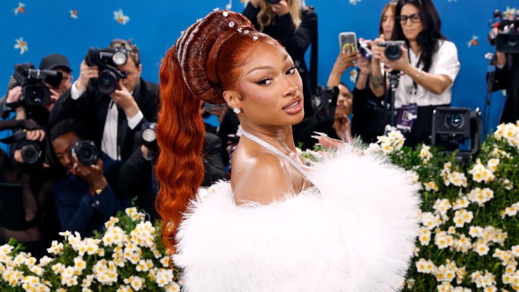 NEW YORK, NEW YORK - MAY 05: Megan Thee Stallion attends "Superfine: Tailoring Black Style", the 2025 Costume Institute Benefit, at Metropolitan Museum of Art on May 05, 2025 in New York City.