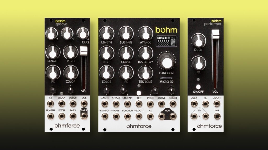 Ohm Force introduces Bohm stereo dual-voice kick system for Eurorack