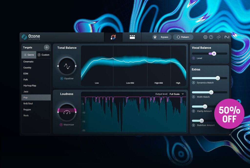 Save 50% on crossgrade to iZotope's Ozone 11 intelligent mastering suite