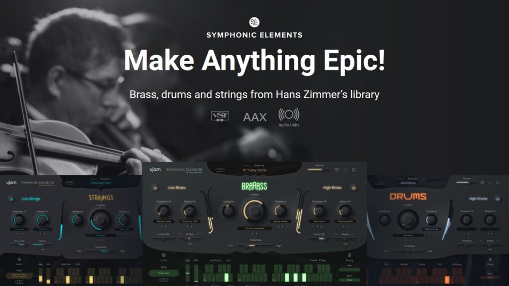 Save up to 57% on UJAM's Symphonic Elements virtual instruments