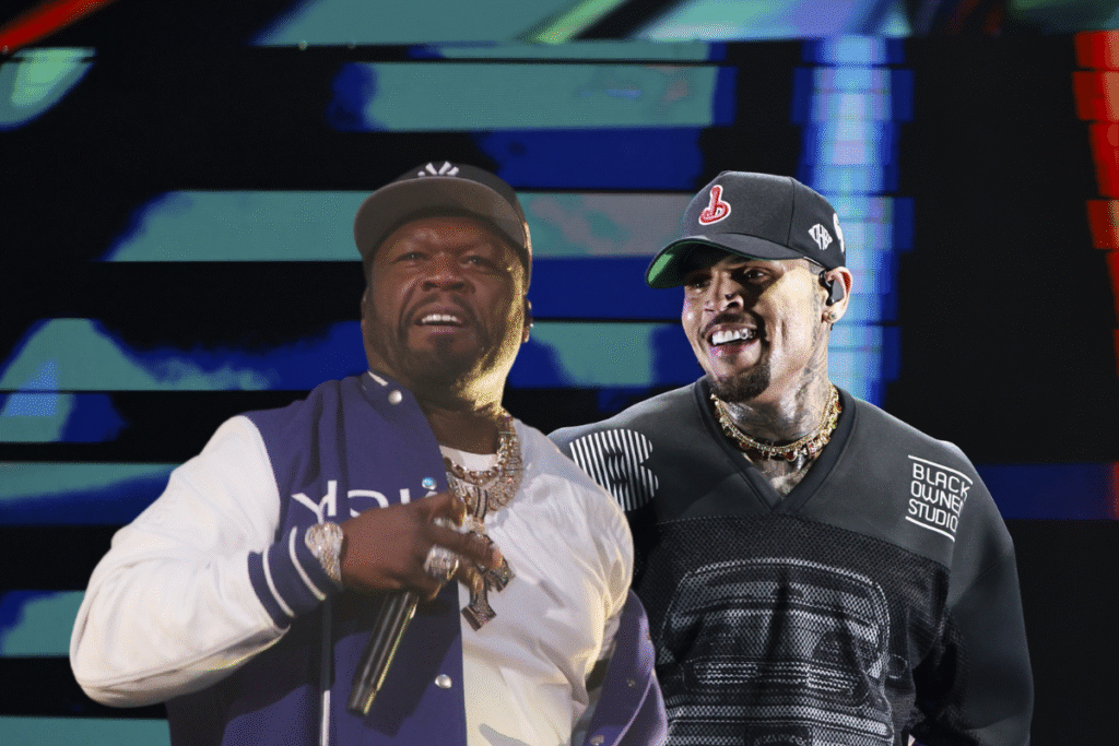 50 Cent Joins Chris Brown Onstage In U.K. Amid Legal Drama