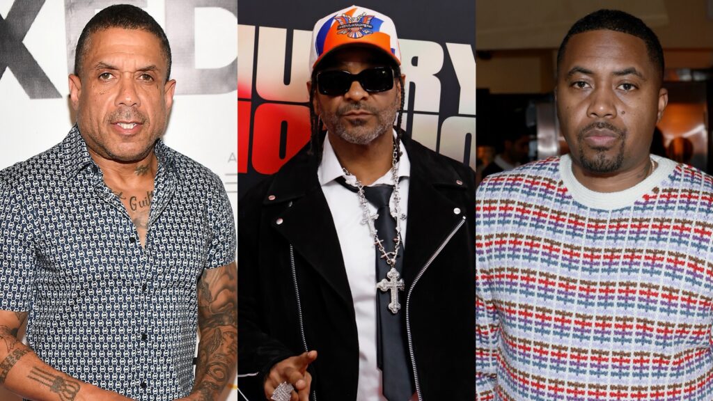 (L-R) Benzino, Jim Jones and Nas.