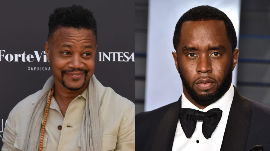 Split image of Cuba Gooding Jr. and Diddy.