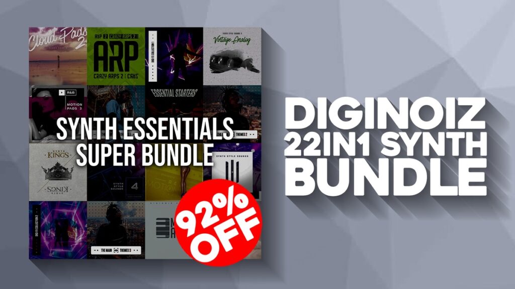 Get 92% OFF on 22-in-1 Synth Essentials Super Bundle by Diginoiz