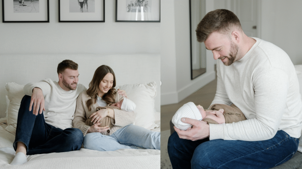 Hailie Jade and her Husband, Evan, with their 3-month-old baby.