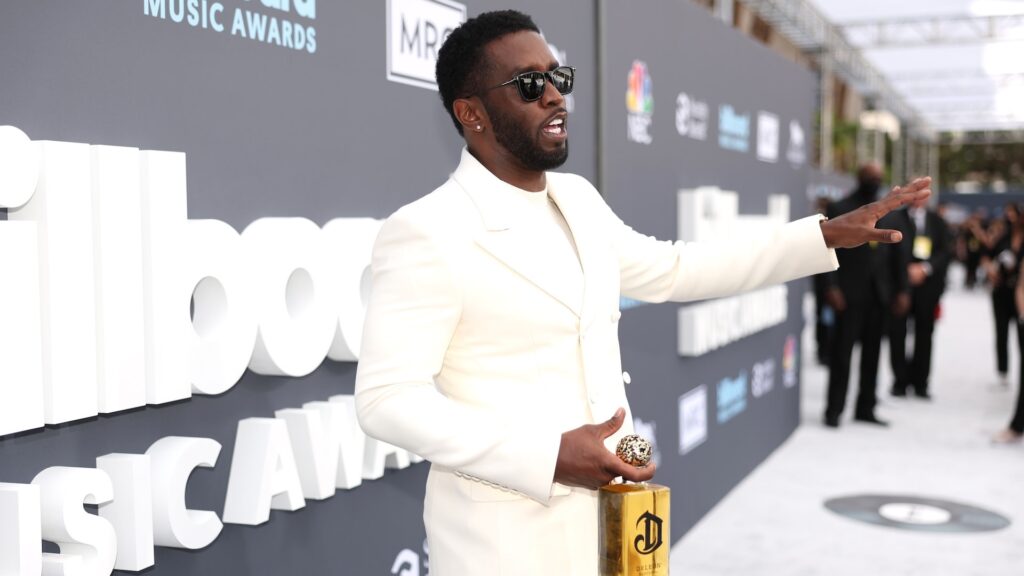 Sean "Diddy" Combs arrives to the 2022 Billboard Music Awards held at the MGM Grand Garden Arena on May 15, 2022.