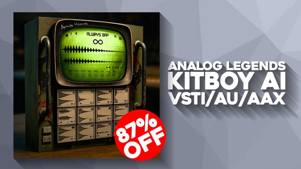 KitBoy AI virtual drum instrument by Analog Legends on sale for $19.90 USD