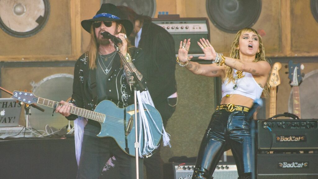 Miley Cyrus and Billy Ray Cyrus