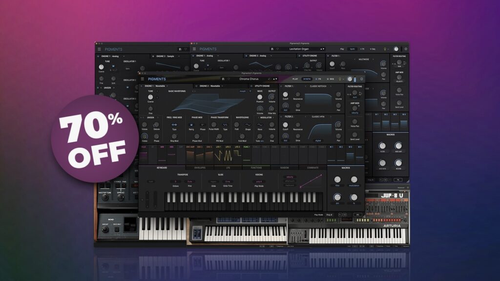 Save 70% on Reverb Machine's Artist Series Bundle for Pigments & Analog Lab