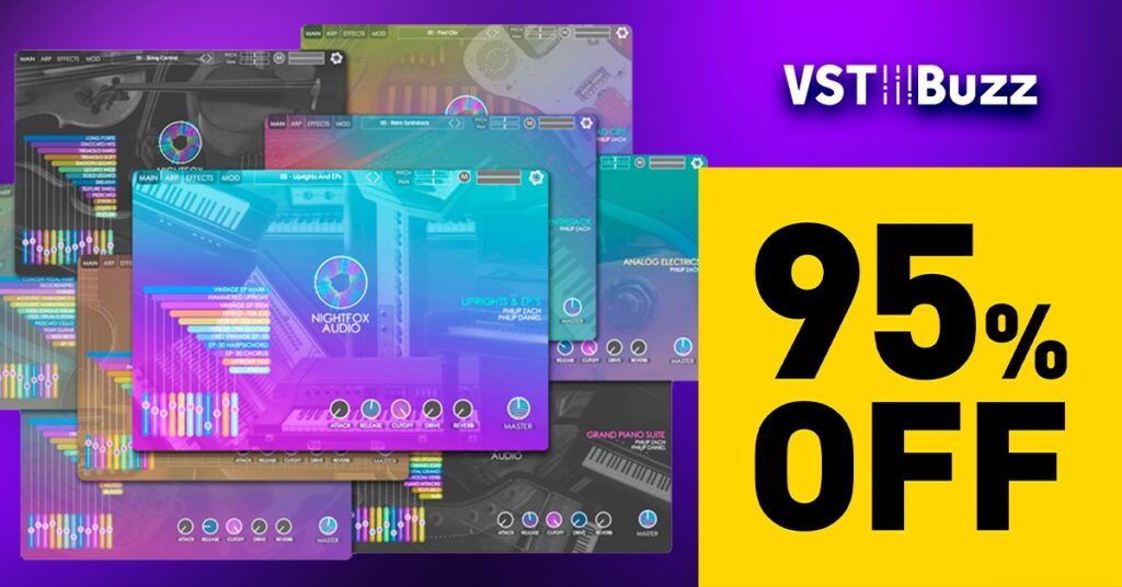 Save 95% on Nightfox Audio virtual instruments bundle