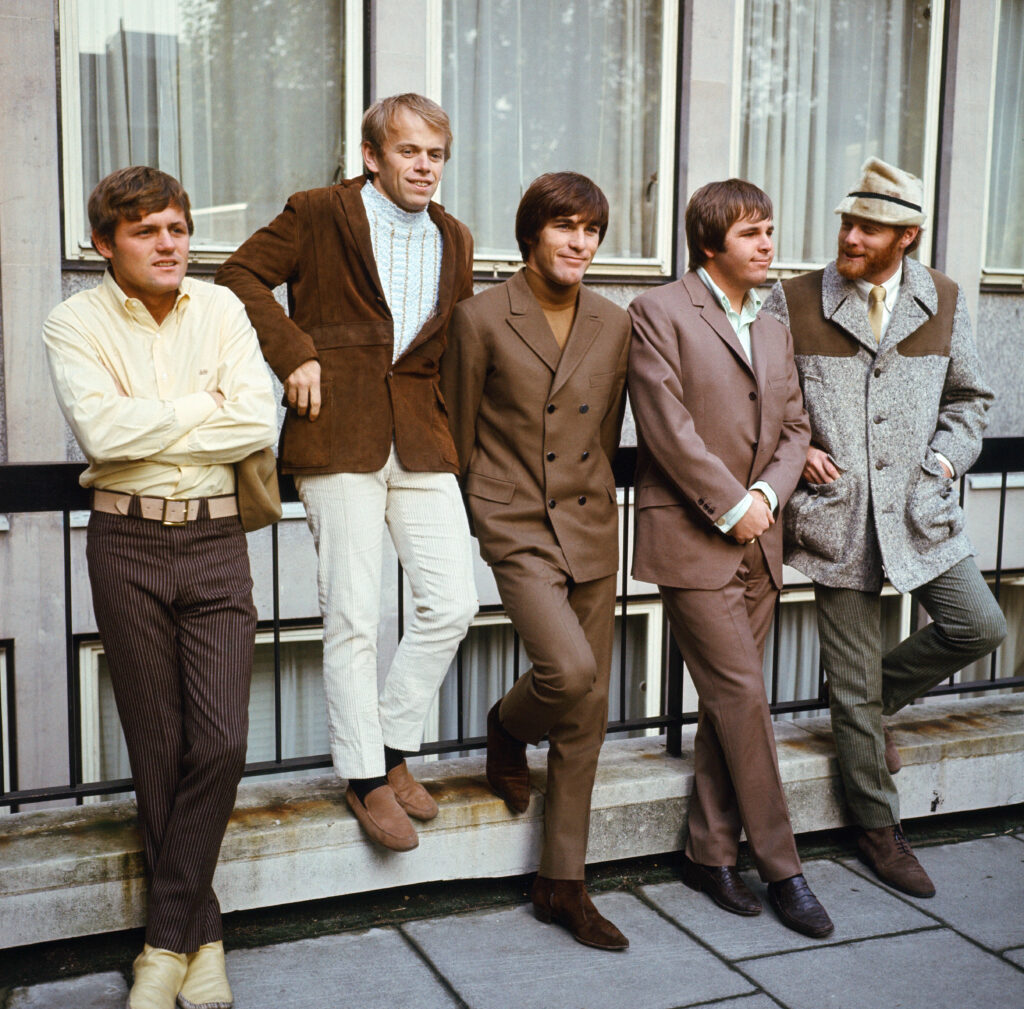 The mastermind behind one of music’s most influential ban… The Beach Boys. Bruce Johnston, Al Jardine, Dennis Wilson, Carl Wilson and Mike Love, 7th November 1966.