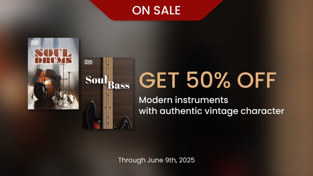 UVI offers 50% off on Soul Bass & Drums virtual instruments