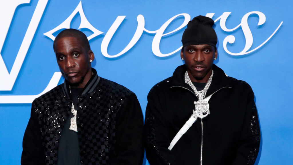 No Malice and Pusha T of Clipse attend the Louis Vuitton Menswear Spring/Summer 2025 show.