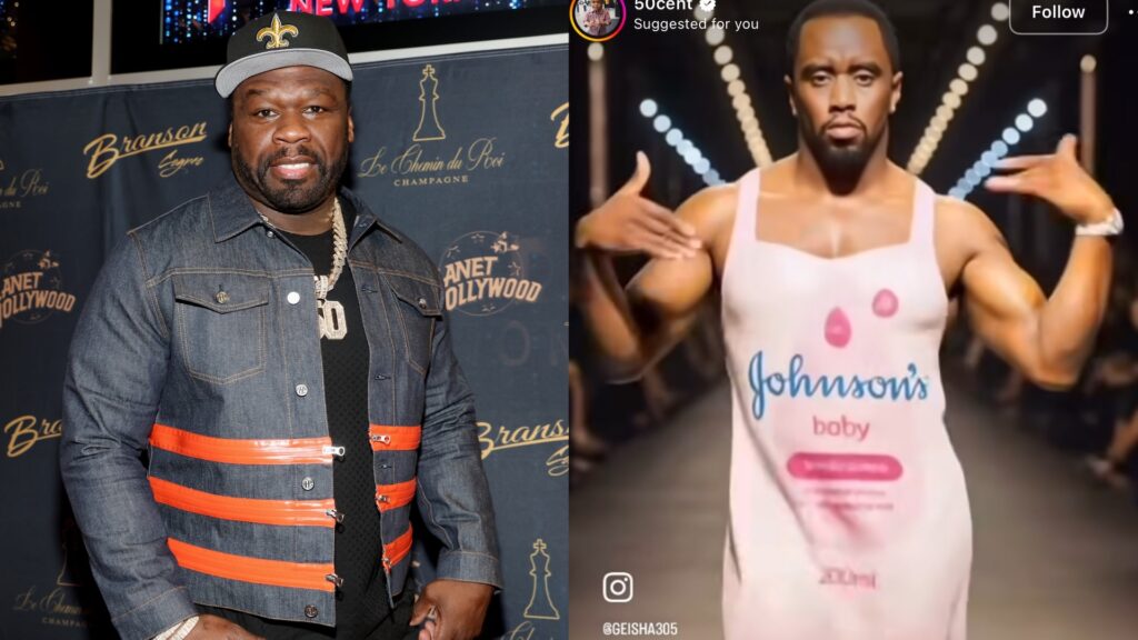 (L-R) 50 Cent and Diddy.