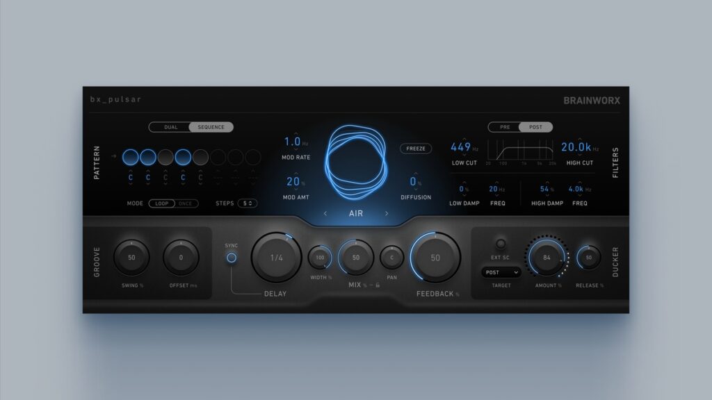 Brainworx launches bx_pulsar creative delay effect plugin