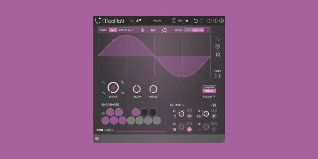 FSK Audio releases ModPlay, a creative MIDI LFO plug-in for macOS and Windows FSK Audio ModPlay