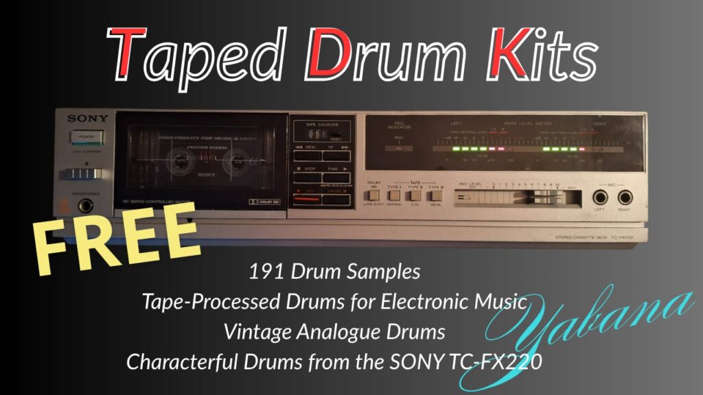 Ryu Yabana releases Taped Drum Kits, a FREE analog drum sample pack Taped Drum Kits