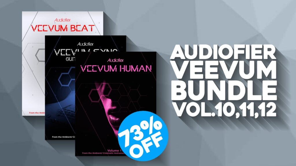 Save 73% on Veevum Bundle by Audiofier (Vol. 10, 11 & 12) Save 73% on Veevum Bundle by Audiofier (Vol. 10, 11 & 12)
