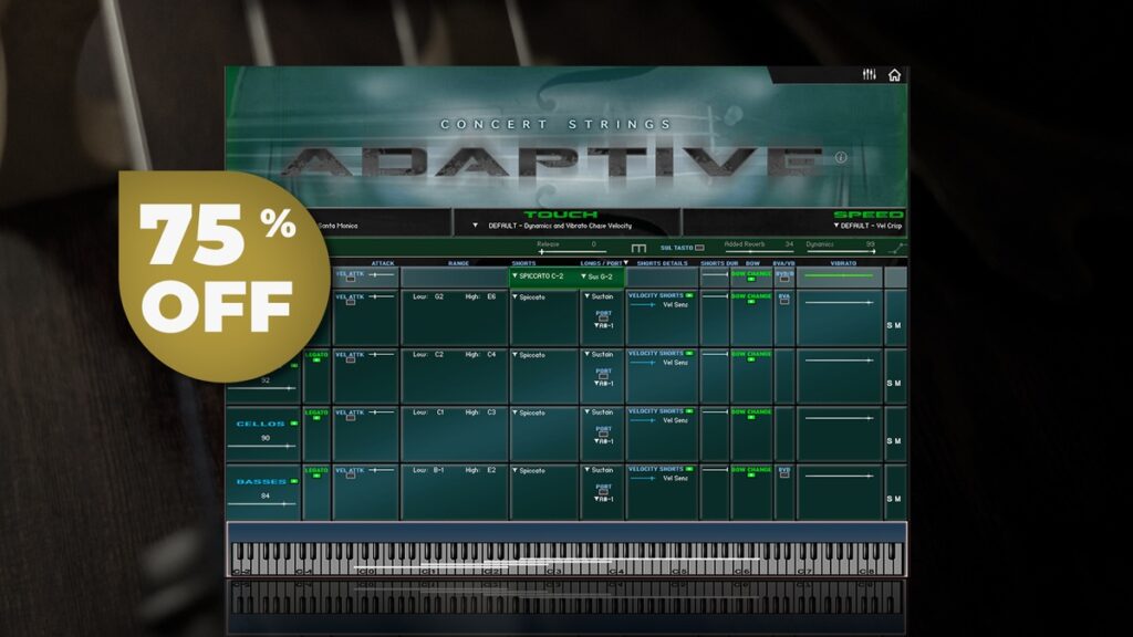 Save 75% on Concert Strings Adaptive for Kontakt by Kirk Hunter Studios