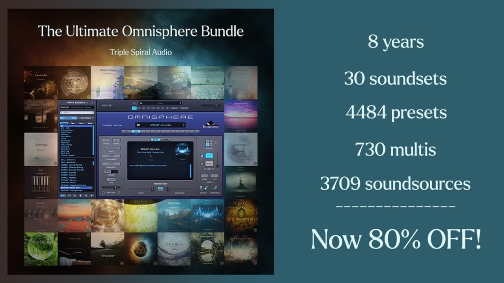 Save 80% on Triple Spiral Audio's Ultimate Omnisphere Bundle + Soundbox packs released