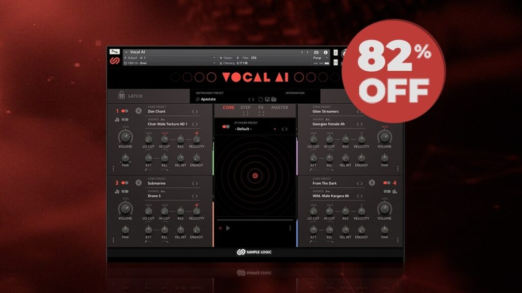 Save 82% on Vocal AI for Kontakt by Sample Logic