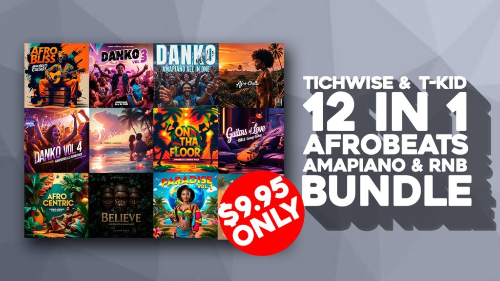 Save 95% on Afrobeats, Amapiano & RnB Bundle by Tichwise and T-Kid