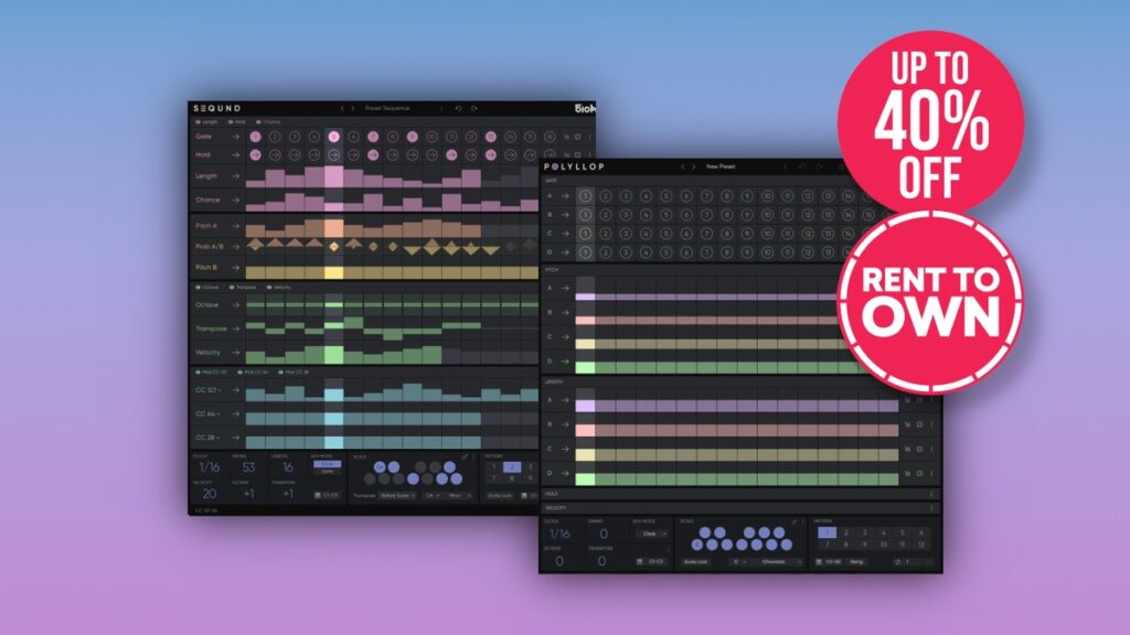 Save up to 40% on SEQUND & POLYLLOP MIDI sequencer plugins by 510k Save up to 40% on SEQUND & POLYLLOP MIDI sequencer plugins by 510k
