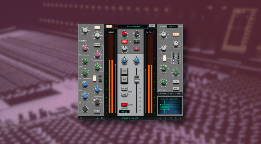 Solid State Logic launches SSL 4K G channel strip effect plugin