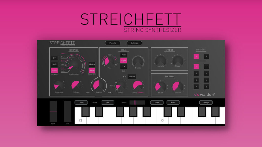 Waldorf launches Streichfett synthesizer for iPad and iPhone