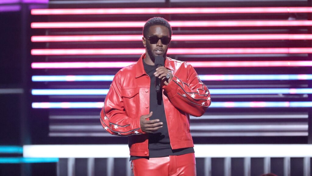 LAS VEGAS, NEVADA - MAY 15: Host Sean 'Diddy' Combs speaks onstage during the 2022 Billboard Music Awards at MGM Grand Garden Arena on May 15, 2022 in Las Vegas, Nevada.