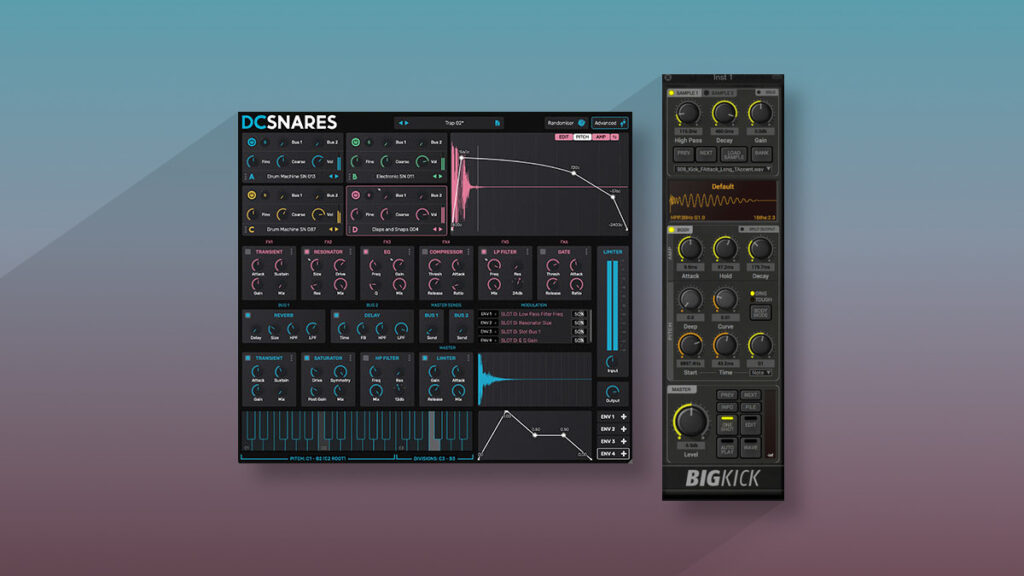 DC Snares & BigKick plugin bundle on sale for $45 USD