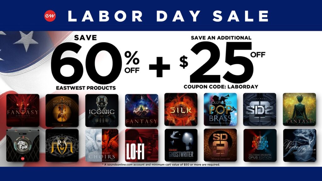 EastWest Labor Day Sale: Save 60% + additional $25 USD OFF