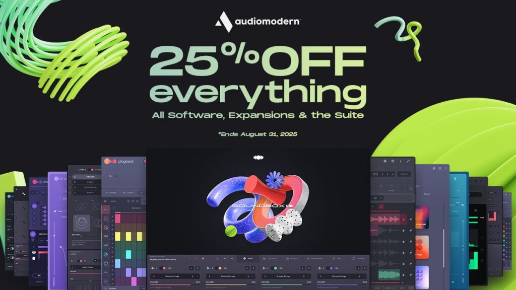 Get 25% OFF creative plugins, instruments & expansions by Audiomodern