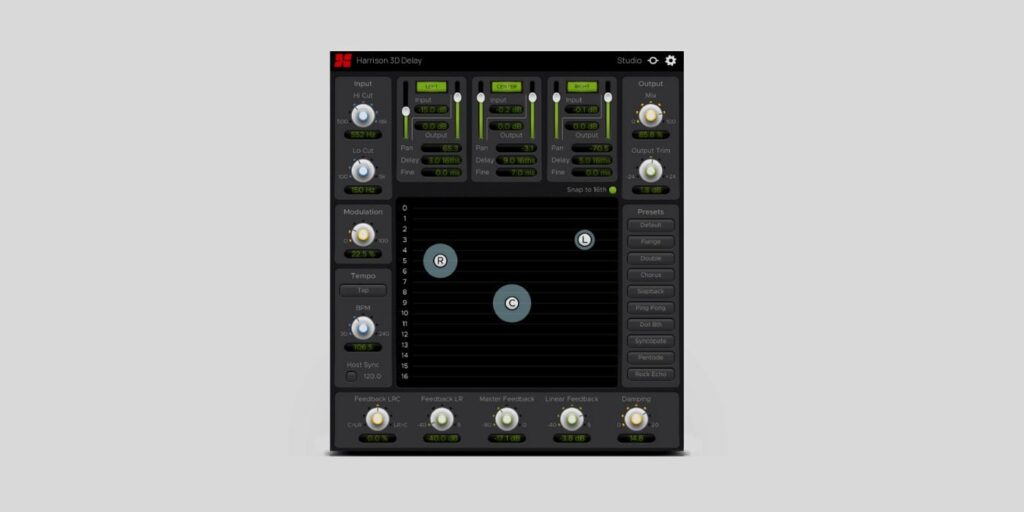The Harrison 3D Delay plugin is FREE for Harrison Audio newsletter subscribers