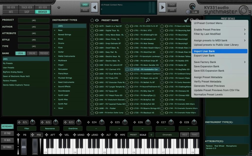 KV331 Audio updates SynthMaster 3 software synthesizer to v3.4