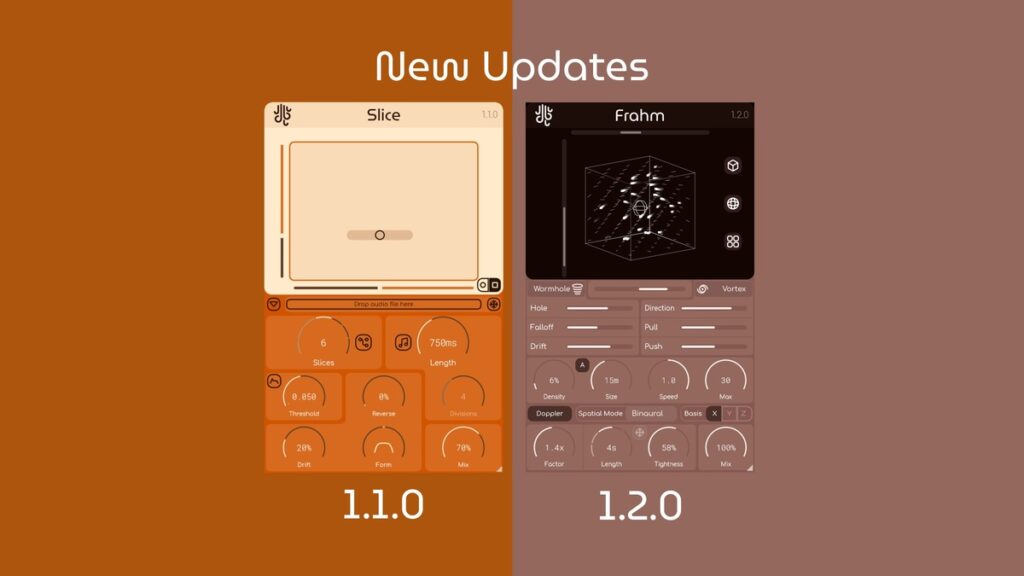 Lese updates Slice (v1.1.0) and Frahm (v1.2.0) effect plugins