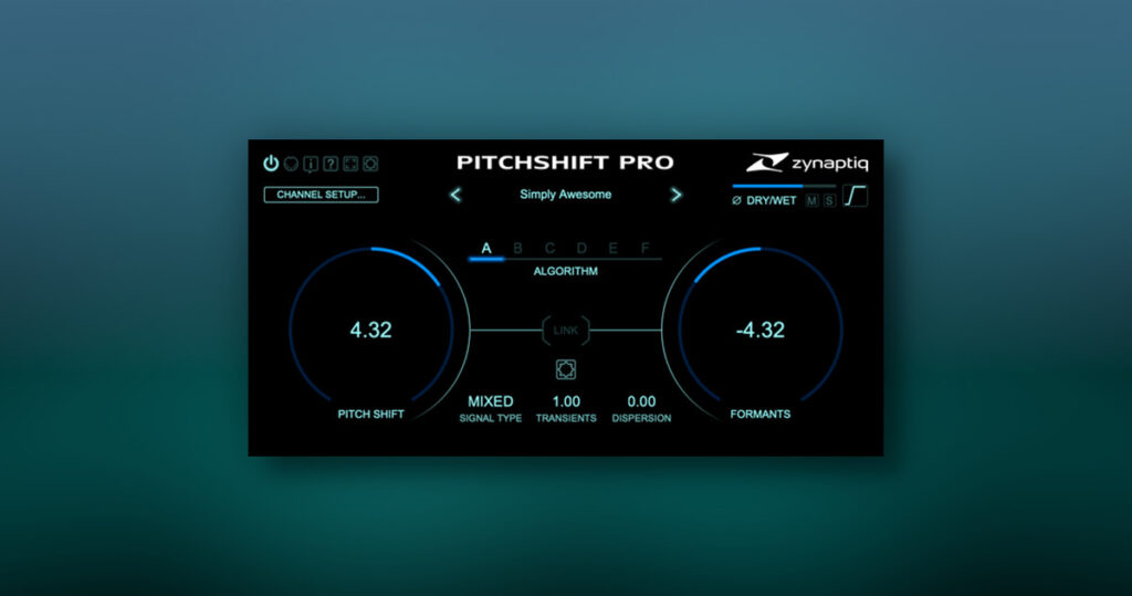 Pitchshift PRO pitch-shifting plugin by Zynaptiq on sale for $149 USD