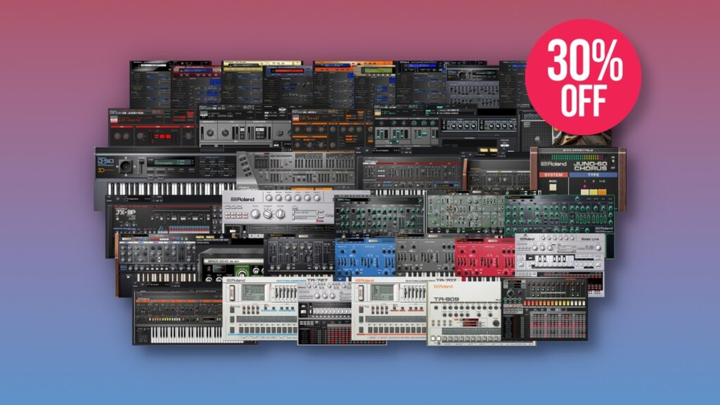 Save 30% on Roland’s virtual instruments, effects & sound packs