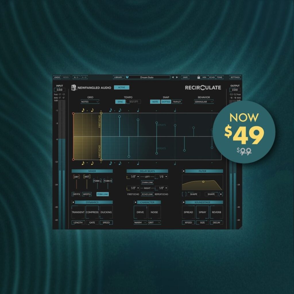 Save 50% on Recirculate feedback delay by Newfangled Audio